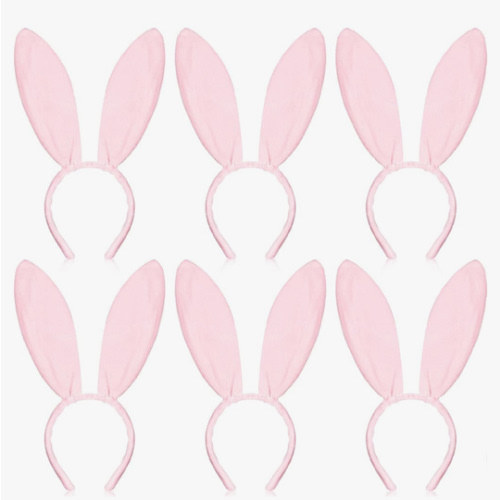 WILLBOND 6 Pieces Halloween Plush Bunny Ears Cute Bunny Headband for All-age Costume Cosplay Easter Christmas