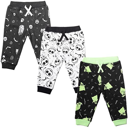 Disney Nightmare Before Christmas Jack Skellington Sally Baby 3 Pack Jogger Pants