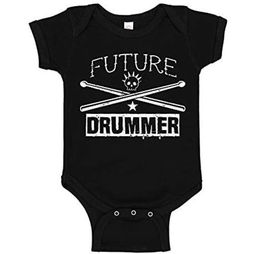 Future Drummer Baby Bodysuit One Piece or Toddler T-Shirt Punk Rock Drum Clothes
