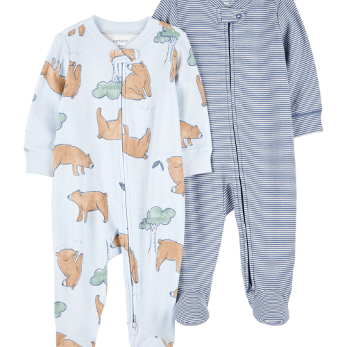 Blue Baby 2-Pack 2-Way Zip Cotton Sleeper | Carter’s Oshkosh Canada