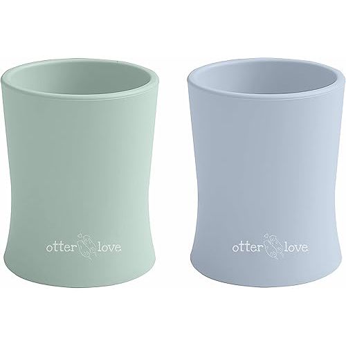 otterlove Silicone Baby & Toddler Training Cup - Pediatric OT Approved - 100% Platinum Pure LFGB Silicone - Unbreakable - Plastic Free - Tiny Cup Perfect for Baby Led Weaning