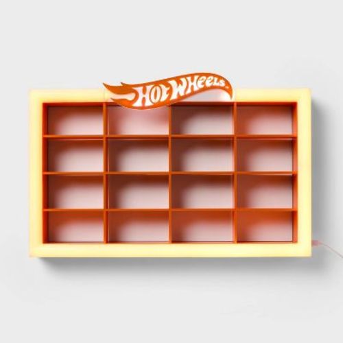 Hot Wheels Retro Light Up Kids' Wall Car Storage Orange - Hot Wheels by Pillowfort™