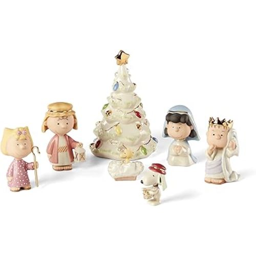Lenox Peanuts 7-Piece Christmas Pageant Figurines, Multicolor
