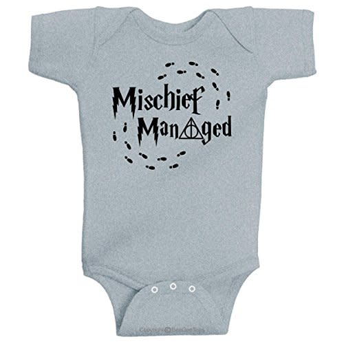 BeeGeeTees Wizard Managed Funny Baby Romper Unique Infant Bodysuit
