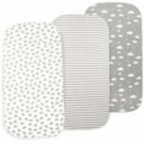 Baby Bassinet Bedding Sheet Set, 3 Pack, Universal Fit for Oval, Hourglass & Rectangle Mattress, 32x16x4 Inches