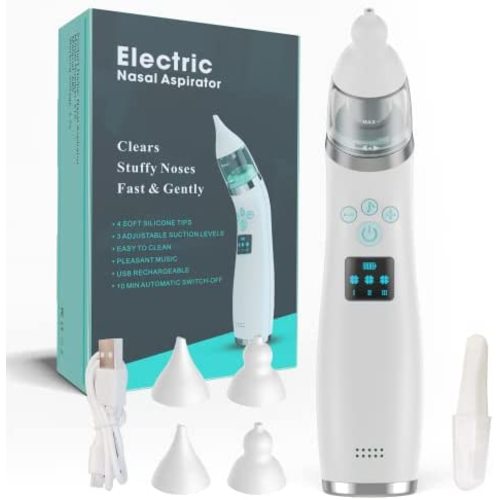 FEDOLOY Baby Nasal Aspirator, Electric Baby Nasal Aspirator, Care for Baby's Health, Only for Mothers to Choose The Right Electric Nose Sucker for Their Babies, White