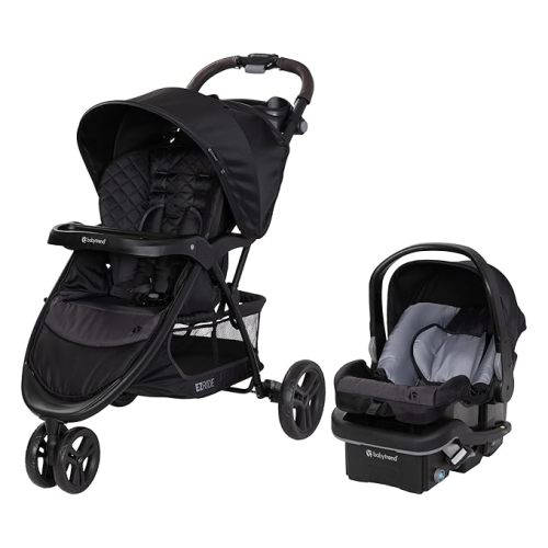 Baby Trend EZ Ride DLX Stroller Travel System (with EZ-Lift Plus Infant Car Seat), Dash Midnight