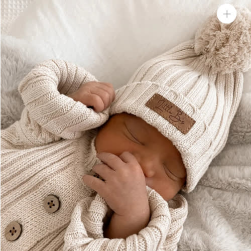 Little B's Ribbed Beanie - Honey Milk