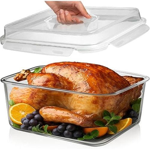 LARGE Glass Food Storage Container, 6500 ML / 220 oz / 28 Cup, BPA Free