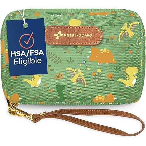 KeepGoing Travel First Aid Kit for Kids – 130 Pc. Small First Aid Kit for Car, Home, Purse, Diaper Bag & Backpack with Latex-Free Bandages - Mini First Aid Kit Travel Size TSA-Approved