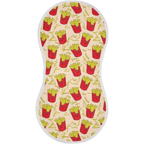 vvfelixl Colorful French Fries Burp Cloths for Baby Boy Girls Baby Washcloths Burp Rags 1 Pack