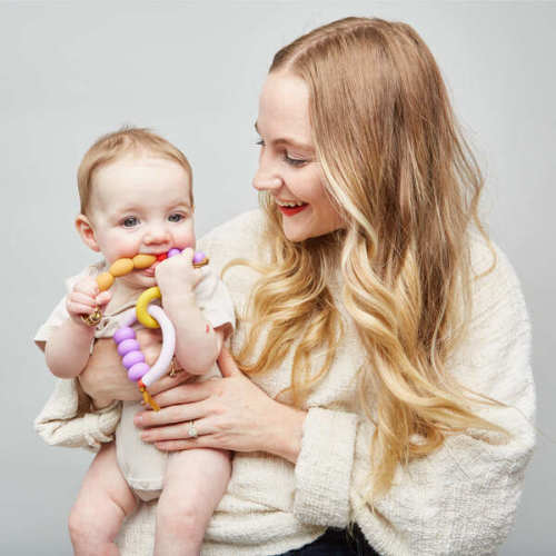 Plum Arch Ring Teether + Clip Set - January Moon | Maisonette