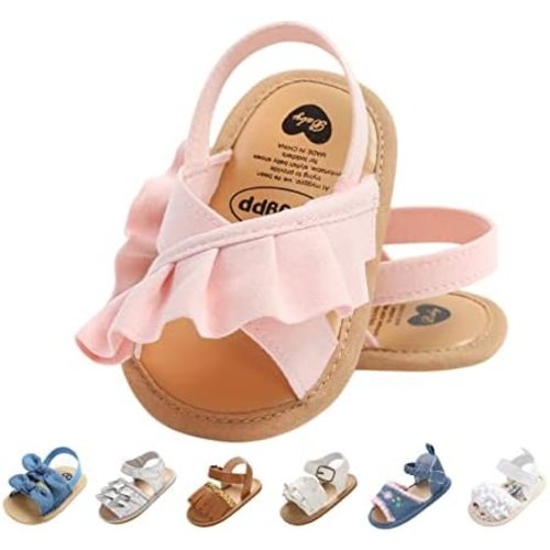 Baby Girls Sandals Summer Shoes Outdoor First Walker Toddler Girls Shoes for Summer