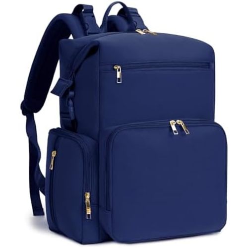CEI-CEI Neoprene Diaper Bag Backpack with Insulated Pockets, Large Newborn Baby Maternity Bags Travel Tote with Changing Pad (Dark Blue)
