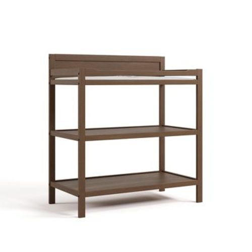 Storkcraft Alpine Changing Table with Water-Resistant Changing Pad Hazelnut
