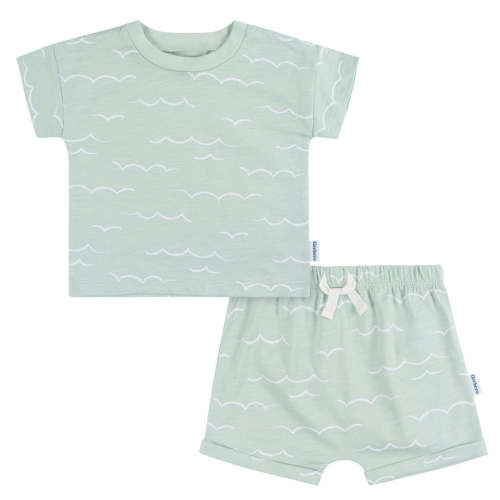 2-Piece Baby and Toddler Boys Waves T-Shirt and Shorts Set – 6-9 M