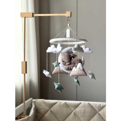 Dragon Baby Mobile: Mountains, Gender Neutral Nursery Decor, Newborn Gift