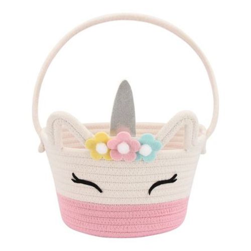 Circular Rope Decorative Easter Basket Unicorn - Spritz™
