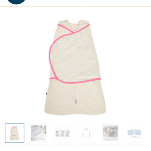 Oatmeal/Pink Swaddle Ideal Temp | HALO