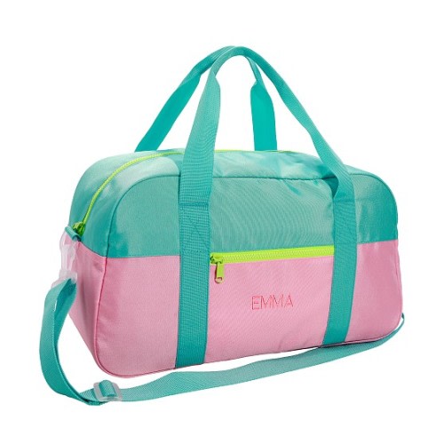 Astor Pink/Aqua/Lime Duffle Bag | Pottery Barn Kids