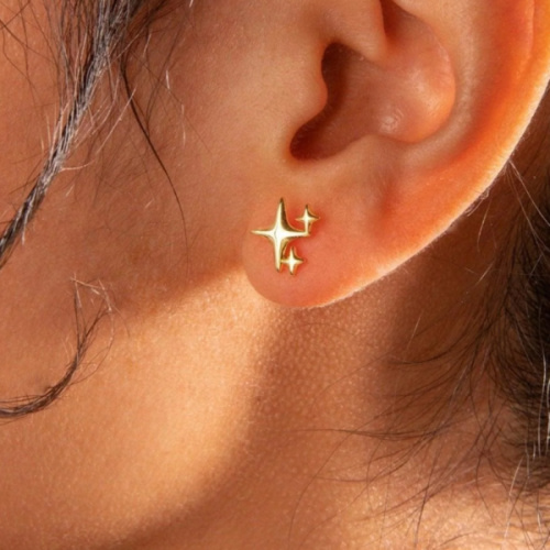 Sparkle Star Stud Earrings | en route jewelry