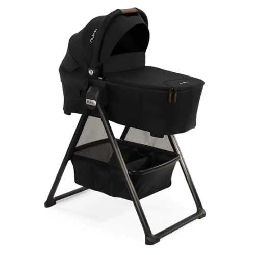 Nuna SWIV™ & TRIV™ Series Bassinet + Stand - Caviar