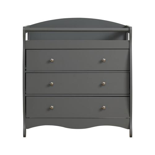 Ktaxon 3-Drawer Changing Table, Infant Diaper Changing Station with Drawers, Safety Rails & Strap, Baby Changing Table Dresser for Nursery, Easy Assembly (Gray)
