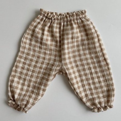 Summer baby pants children's spring organic cotton loose printed pants boys girls bloomers