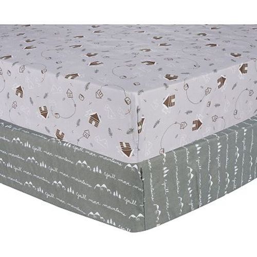 Sammy & Lou 2-Pack Microfiber Fitted Crib Sheets