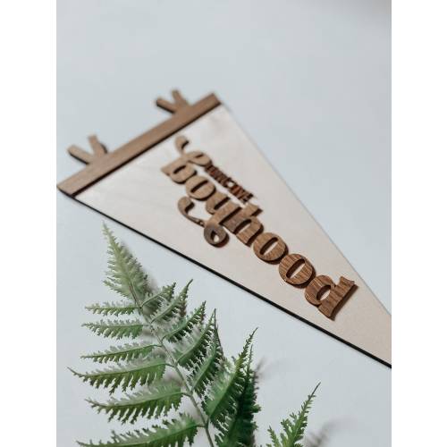 Long live Boyhood Pennant flag | pennant flag | boyhood sign | boys decor | nursery sign | nursery decor | wooden flag | 3D sign
