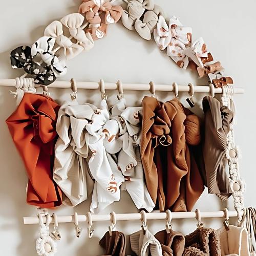 Headband Holder + Bow Organizer with Daisy Flowers • Baby Girl Newborn Gift