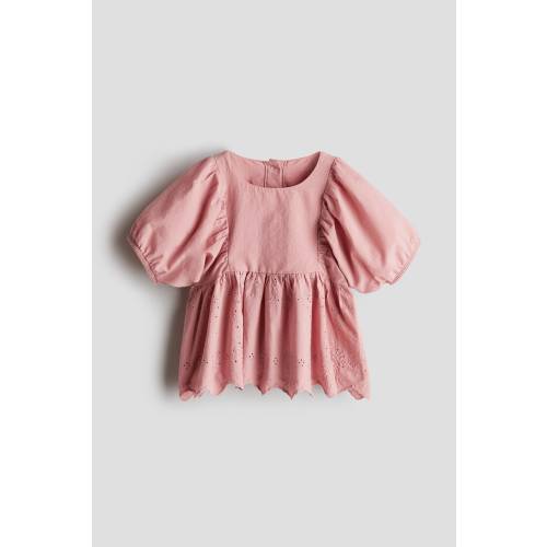 BLOUSE WITH EYELET EMBROIDERY