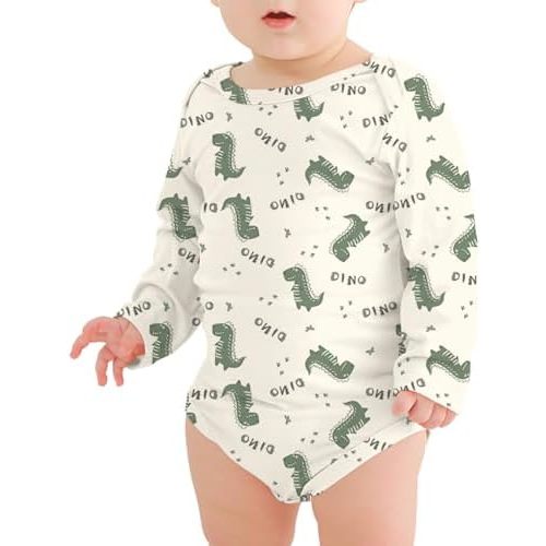 Jimonda Baby Rompers | Soft Summer Long-Sleeve Bodysuit for Newborns 0-24M | Breathable Infant Onesie with Snap Buttons