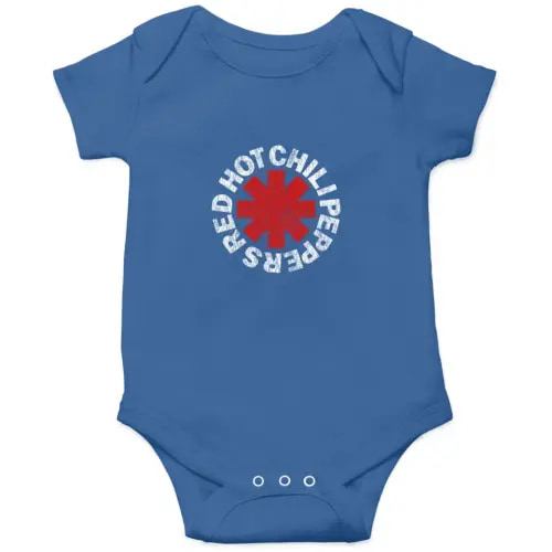 Red Hot Chili Peppers Distressed Logo Rock Vintage Onesies Onesies Kids's Short Sleeve Onesie 12M Raspberry sold by Brian Lee | SKU 100700802 | Printerval