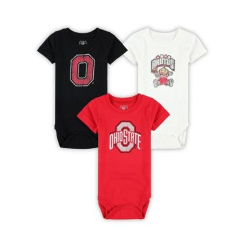 Baby Boys and Girls 3-Pack Ohio State Buckeyes Bodysuit Set