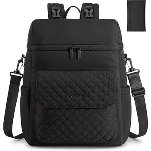 LOVEVOOK Diaper Bag Backpack, 3 in 1 Baby Bag with Changing Pad & Detachable Straps, Large Diaper Backpack for Mom Dad with Stroller Buckles, Black