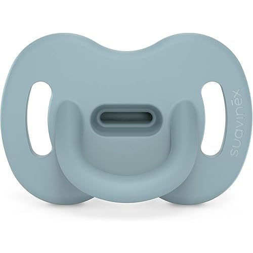 Color Essence SX PRO Silicone Baby Pacifier 1Pk, Made with 100% Soft Silicone, Baby Essentials Perfect for Breastfeeding Babies, Designed in Spain, 0-6 Mths, Immensity Blue