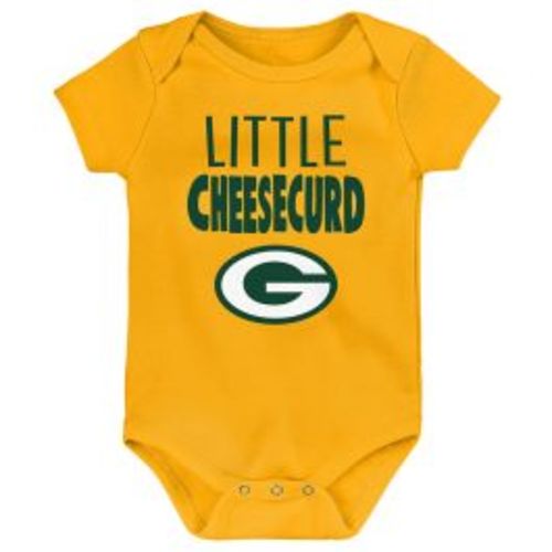 Green Bay Packers Newborn Little Cheesecurd Bodysuit at the Packers Pro Shop