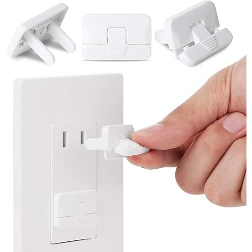 Bates Outlet Covers Baby Proofing - 15 Pack, 2 Prongs, Child Proof Plug Covers for Childproofing
