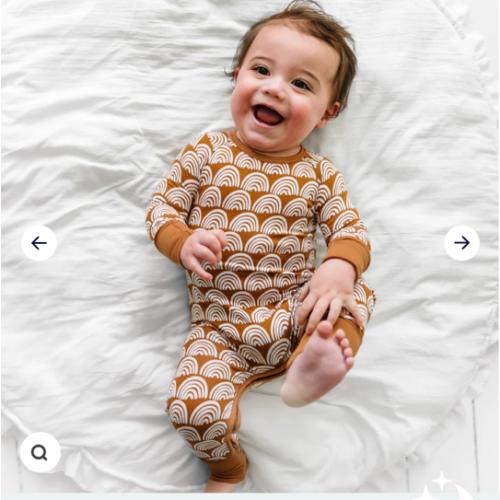 Rust Rainbows Crescent Zippy - Little Sleepies