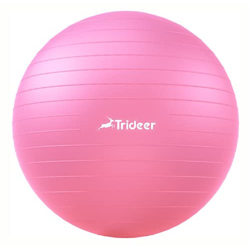 Trideer Yoga Ball Exercise Ball for Working Out, 5 Sizes Gym Ball, Birthing Ball for Pregnancy, Swiss Ball for Physical Therapy, Balance, Stability, Fitness, Office Ball Chair, Quick Pump Included