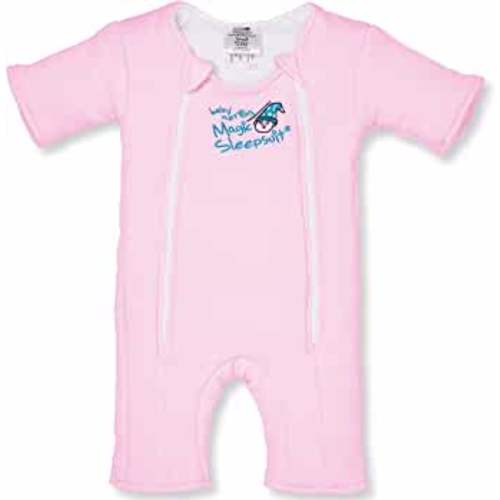Magic Sleepsuit Baby Merlin's 100% Cotton Baby Transition Swaddle - Baby Sleep Suit - Pink - 3-6 Months