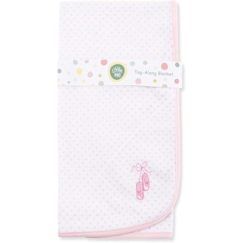 Little Me Unisex Baby Swaddling Receiving Blankets, Prima Ballerina, 30 x 27 Inches
