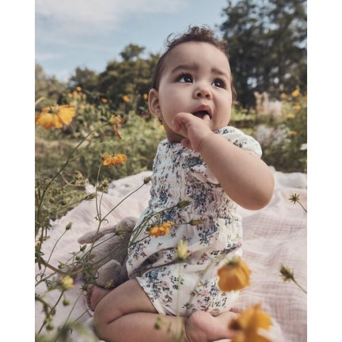 Baby Floral-Print Linen Bubble Made with Organic Cotton - Little Planet | Carter's