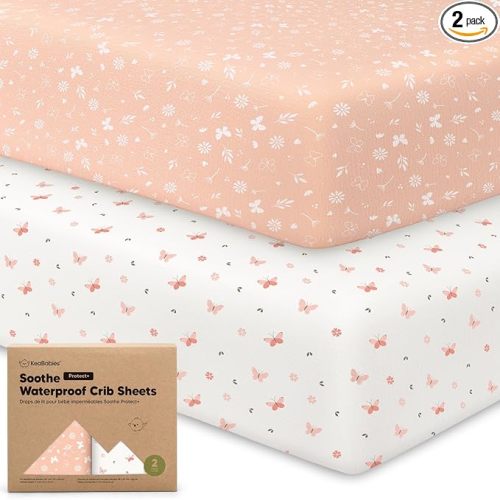 2-Pack Waterproof Crib Sheets