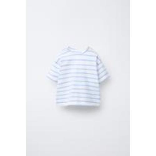 STRIPED T-SHIRT - Blue | ZARA United States