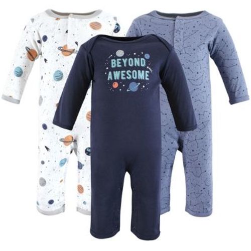 Hudson Baby Infant Boys Cotton Coveralls, Space, 9-12 Months