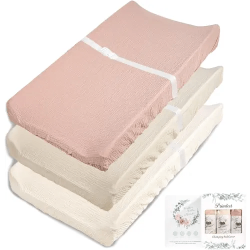 Muslin Changing Pad Cover Unisex (Light Color)