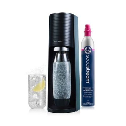 SodaStream Terra Sparkling Water Maker with CO2 and Carbonating Bottle Black: Soda Streamer Machine, 60L Capacity