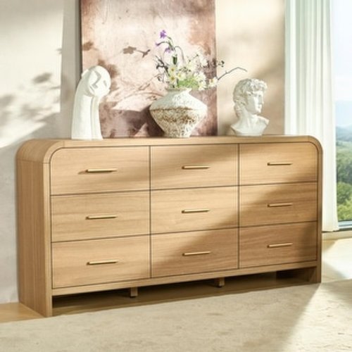 Modern 9-Drawer Dresser - 63" Luxury Storage System